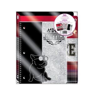 NEW Justice French Bulldog Stationery Bundle | Binder + Spiral Notebook + Folder
